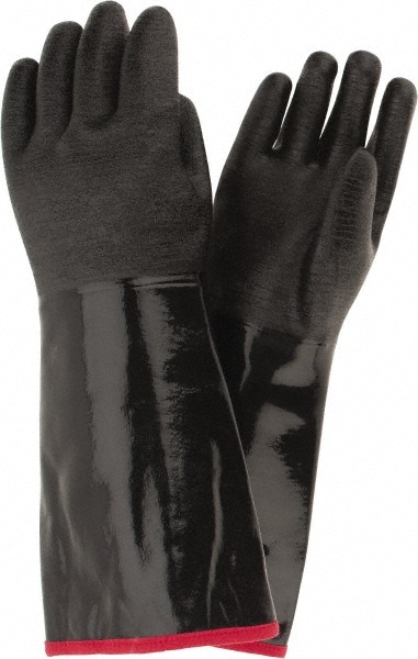 PIP 57-8653R/L Chemical Resistant Gloves: Large, 3 mm Thick, Neoprene-Coated, Neoprene, Supported Image