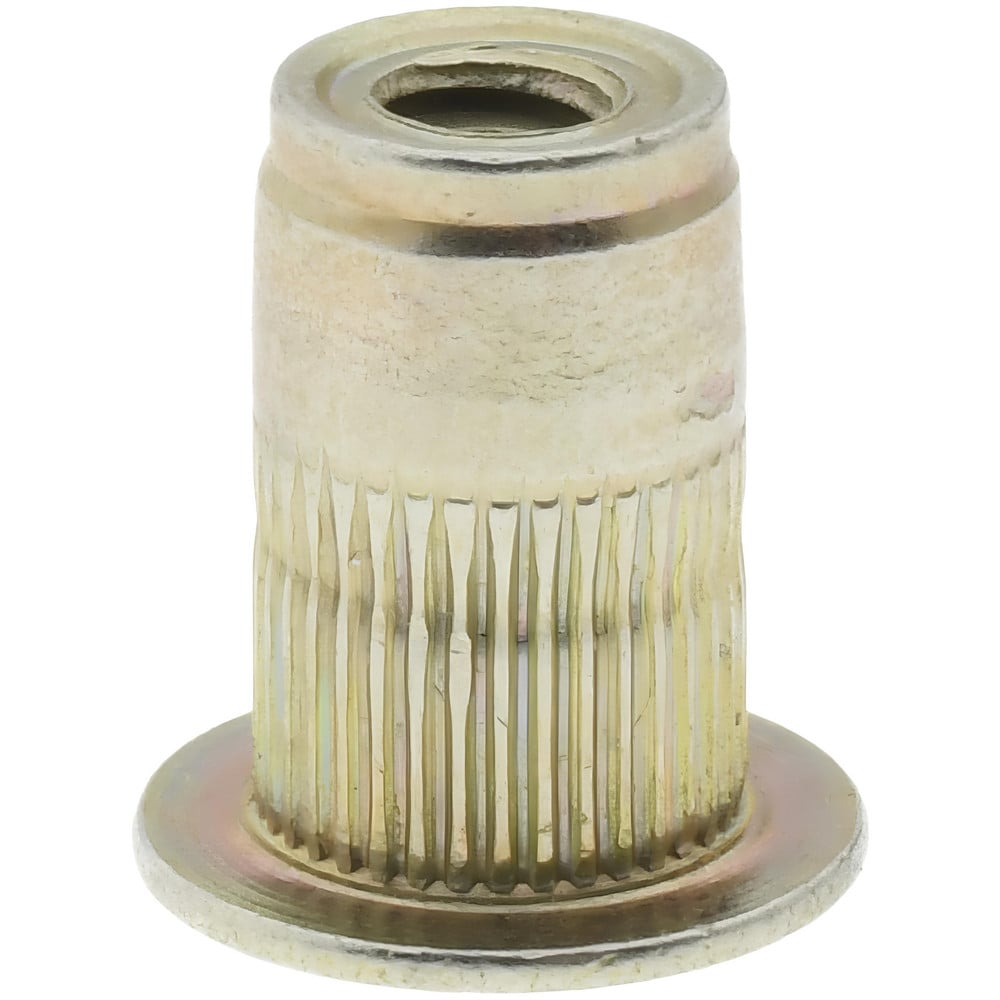 #6-32, 0.265 Insert Diam, 0.42" OAL, Knurled Body Open End Threaded Insert