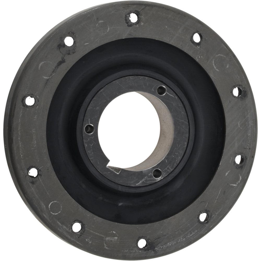 CHCFR9Q 10-3/4" Long x 3.03" Wide, Rubber, Steel & Cast Iron, Ever Flex Clutch Coupling Half