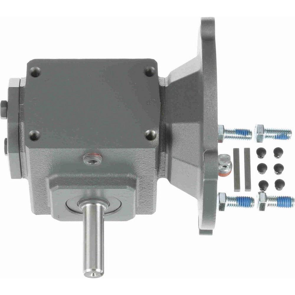 Speed Reducer: C-Face, 1.33" Center to Center Shaft, 5:1, 3/4 hp Max Input, Worm Gear