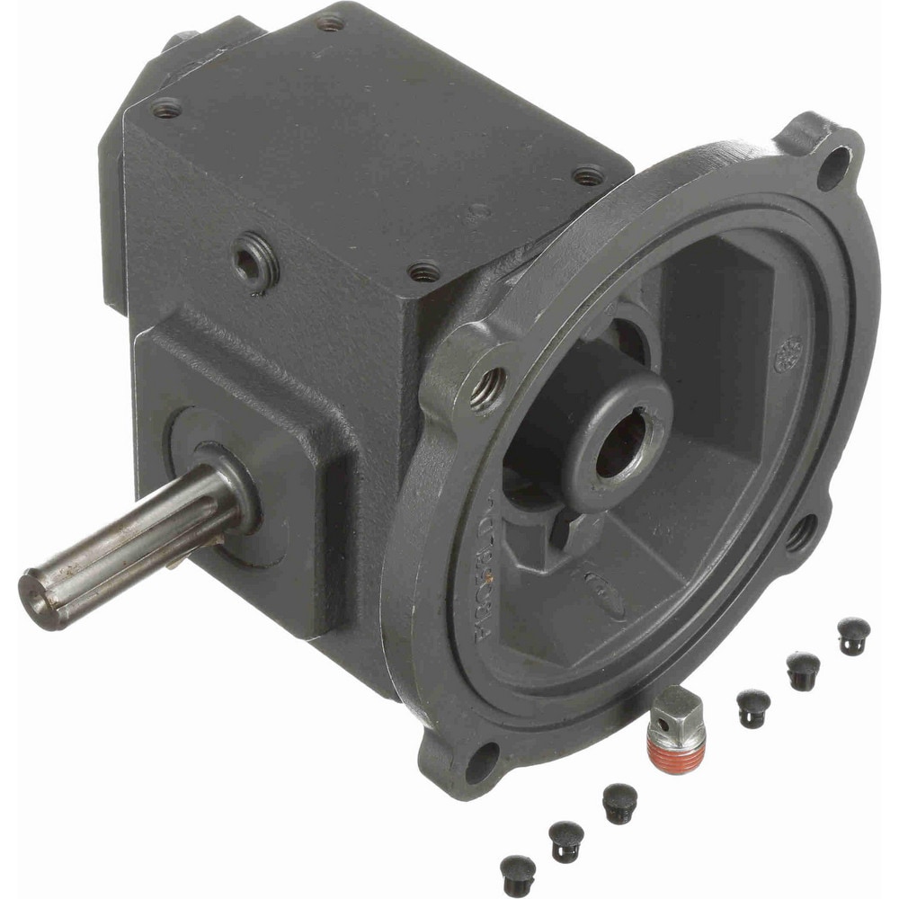 Morse 133Q56L10 Speed Reducer: C-Face, 1.33" Center to Center Shaft, 10:1, 3/4 hp Max Input, Worm Gear Image