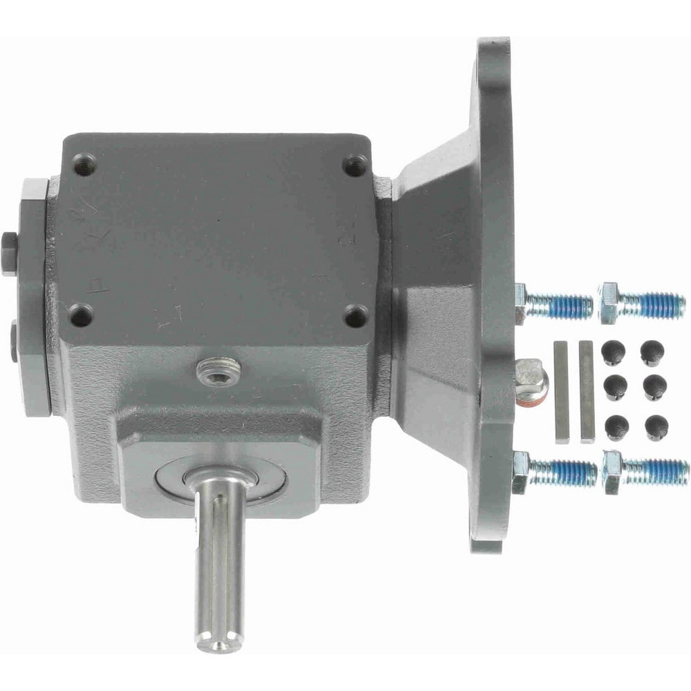 Speed Reducer: C-Face, 1.33" Center to Center Shaft, 20:1, 3/4 hp Max Input, Worm Gear