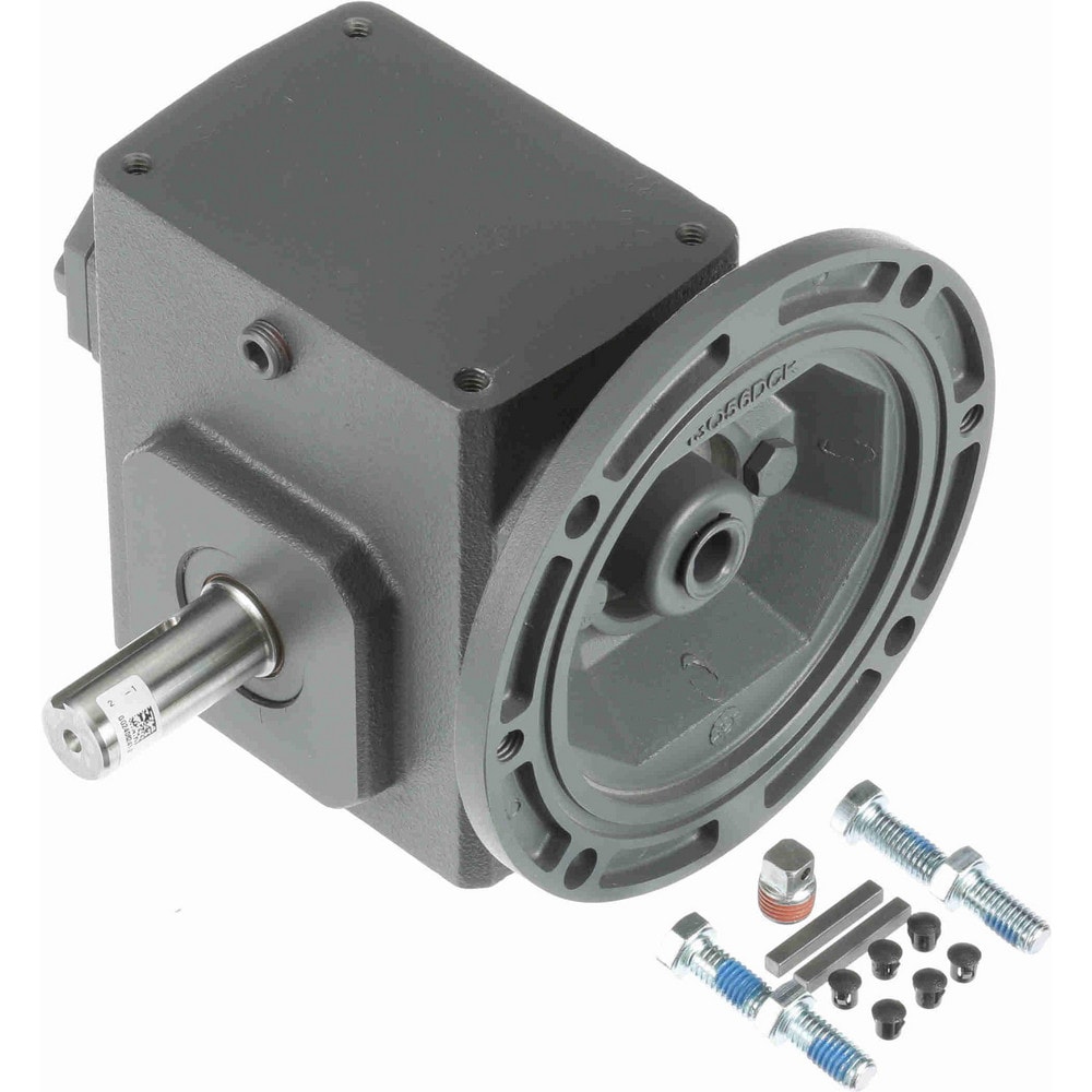 Speed Reducer: C-Face, 1.75" Center to Center Shaft, 40:1, 3/4 hp Max Input, Worm Gear