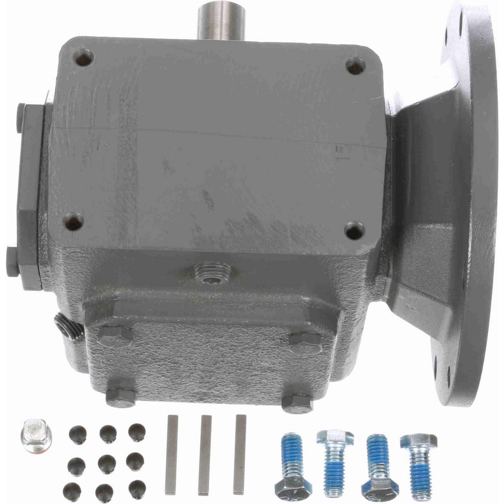 Speed Reducer: C-Face, 1.75" Center to Center Shaft, 15:1, 3/4 hp Max Input, Worm Gear