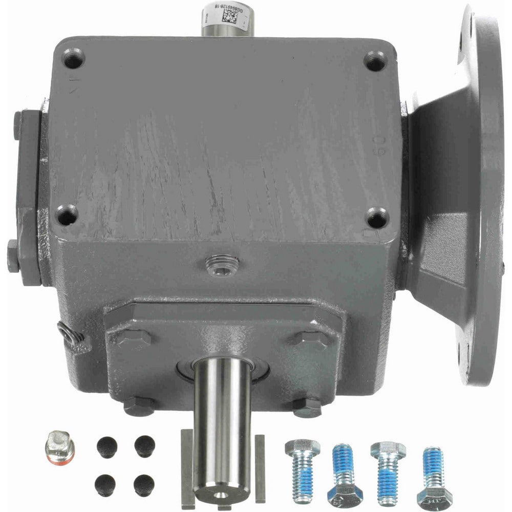 Speed Reducer: C-Face, 2.06" Center to Center Shaft, 60:1, 3/4 hp Max Input, Worm Gear