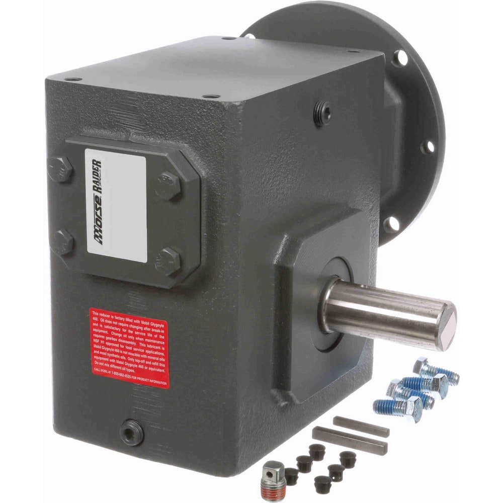 Morse 262Q56L50 Speed Reducer: C-Face, 2.62" Center to Center Shaft, 50:1, 3/4 hp Max Input, Worm Gear Image