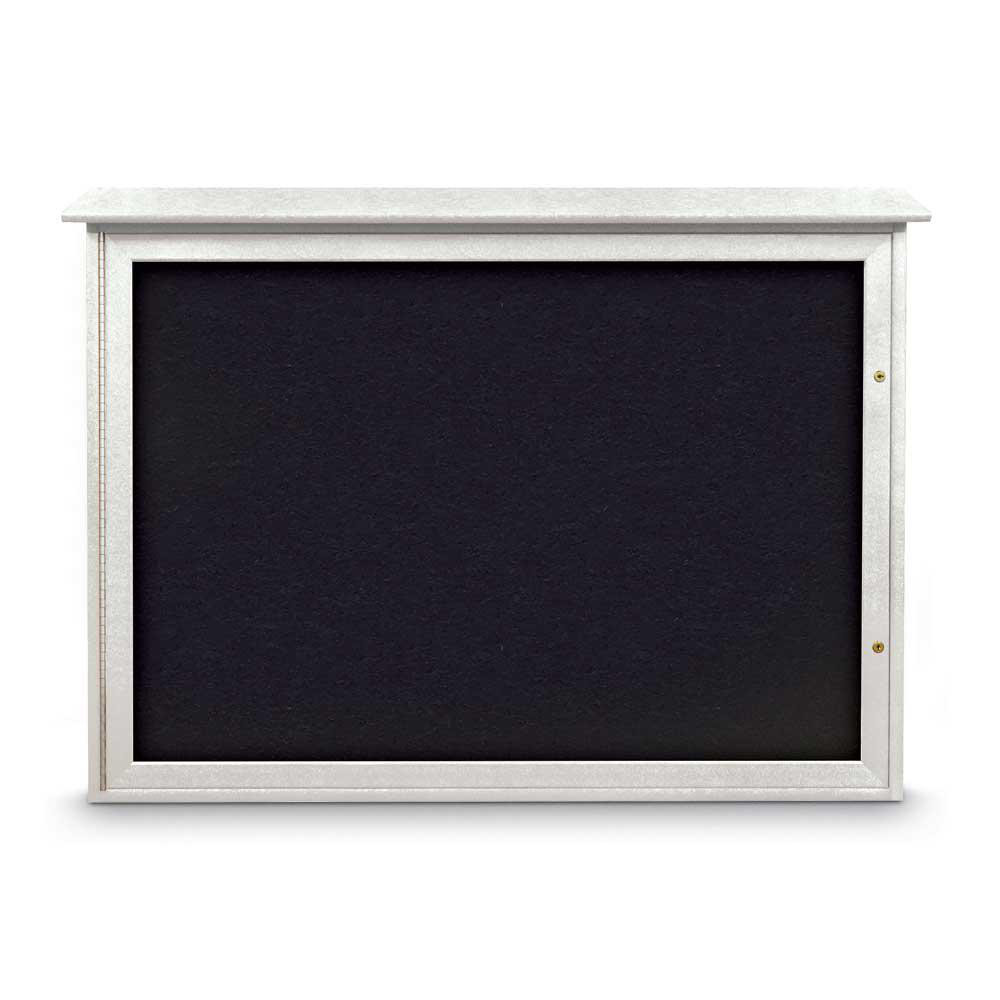 United Visual Products Enclosed Recycled Rubber Bulletin Board 48