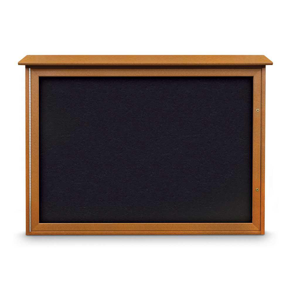 United Visual Products Enclosed Recycled Rubber Bulletin Board 48