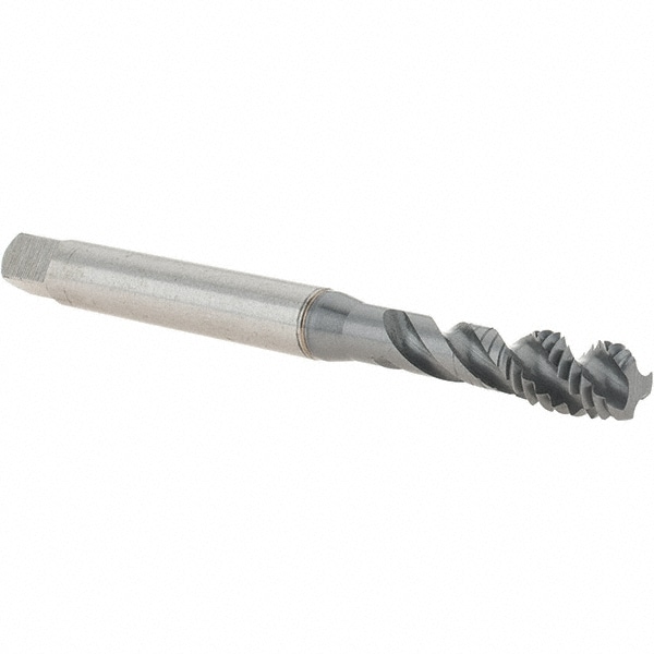 Emuge BU519400.5010 Spiral Flute Tap: 5/16-18, UNC, 3 Flute, Bottoming, 2B Class of Fit, Cobalt, TICN Finish Image