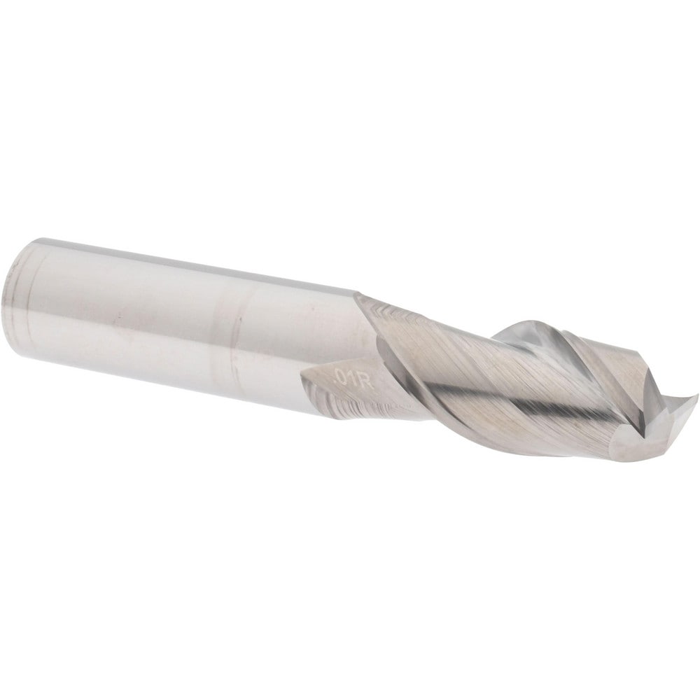 Corner Radius End Mill: 5/8" Dia, 1-1/4" LOC, 0.01" Radius, 2 Flutes, Solid Carbide