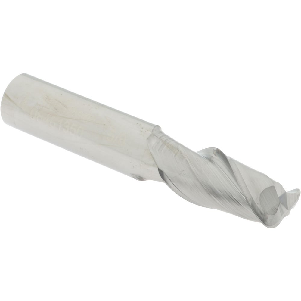 Corner Radius End Mill: 5/8" Dia, 1-1/4" LOC, 1/8" Radius, 2 Flutes, Solid Carbide