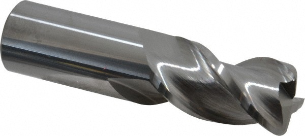 Corner Radius End Mill: 1" Dia, 1-3/4" LOC, 1/8" Radius, 3 Flutes, Solid Carbide