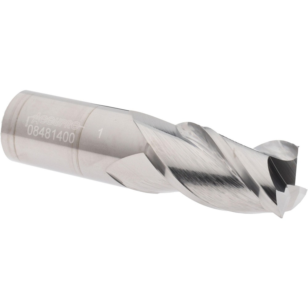 Corner Radius End Mill: 1" Dia, 1-3/4" LOC, 0.02" Radius, 3 Flutes, Solid Carbide