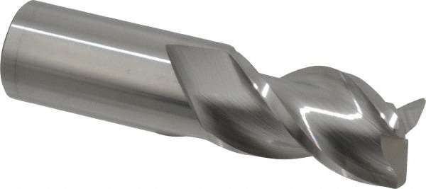 Corner Radius End Mill: 1" Dia, 1-3/4" LOC, 0.06" Radius, 3 Flutes, Solid Carbide