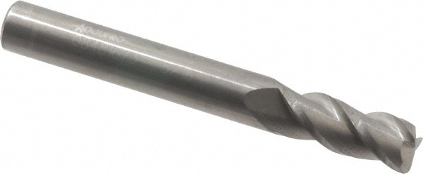 Accupro 12181985 Corner Radius End Mill: 5/16" Dia, 3/4" LOC, 0.045" Radius, 3 Flutes, Solid Carbide 