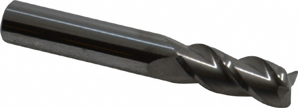 12182019 Corner Radius End Mill: 3/8" Dia, 7/8" LOC, 0.0450" Radius, 3 Flute, Solid Carbide  