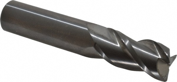 Corner Radius End Mill: 3/4" Dia, 1-1/2" LOC, 0.045" Radius, 3 Flutes, Solid Carbide