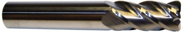 Accupro 12183748 Corner Radius End Mill: 3/8" Dia, 3" LOC, 0.02" Radius, 4 Flutes, Solid Carbide 