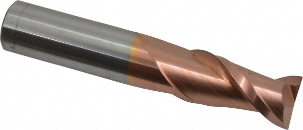 Accupro 12181504 Corner Radius End Mill: 5/8" Dia, 1-1/4" LOC, 0.01" Radius, 2 Flutes, Solid Carbide 