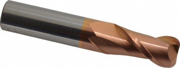 Accupro 12181505 Corner Radius End Mill: 5/8" Dia, 1-1/4" LOC, 1/8" Radius, 2 Flutes, Solid Carbide 