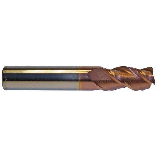 Accupro 12182103 Corner Radius End Mill: 5/8" Dia, 1-1/4" LOC, 0.015" Radius, 3 Flutes, Solid Carbide 