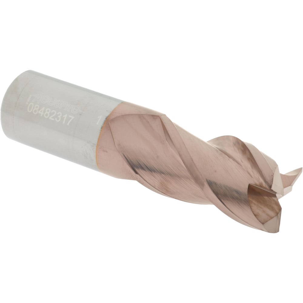 Corner Radius End Mill: 1" Dia, 1-3/4" LOC, 0.02" Radius, 3 Flutes, Solid Carbide