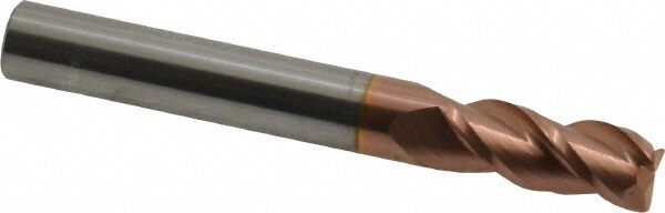 Accupro 12181992 Corner Radius End Mill: 5/16" Dia, 3/4" LOC, 0.03" Radius, 3 Flutes, Solid Carbide 