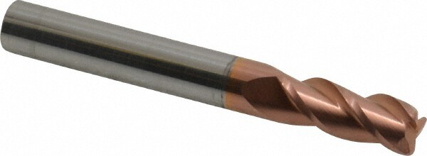 Accupro 12181993 Corner Radius End Mill: 5/16" Dia, 3/4" LOC, 0.045" Radius, 3 Flutes, Solid Carbide 