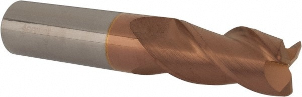 Corner Radius End Mill: 3/4" Dia, 1-1/2" LOC, 0.06" Radius, 3 Flutes, Solid Carbide