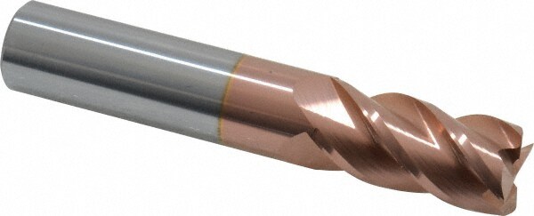 Accupro 12182629 Corner Radius End Mill: 5/8" Dia, 1-1/4" LOC, 0.01" Radius, 4 Flutes, Solid Carbide 