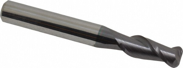 Accupro 12181388 Corner Radius End Mill: 5/16" Dia, 3/4" LOC, 0.09" Radius, 2 Flutes, Solid Carbide 