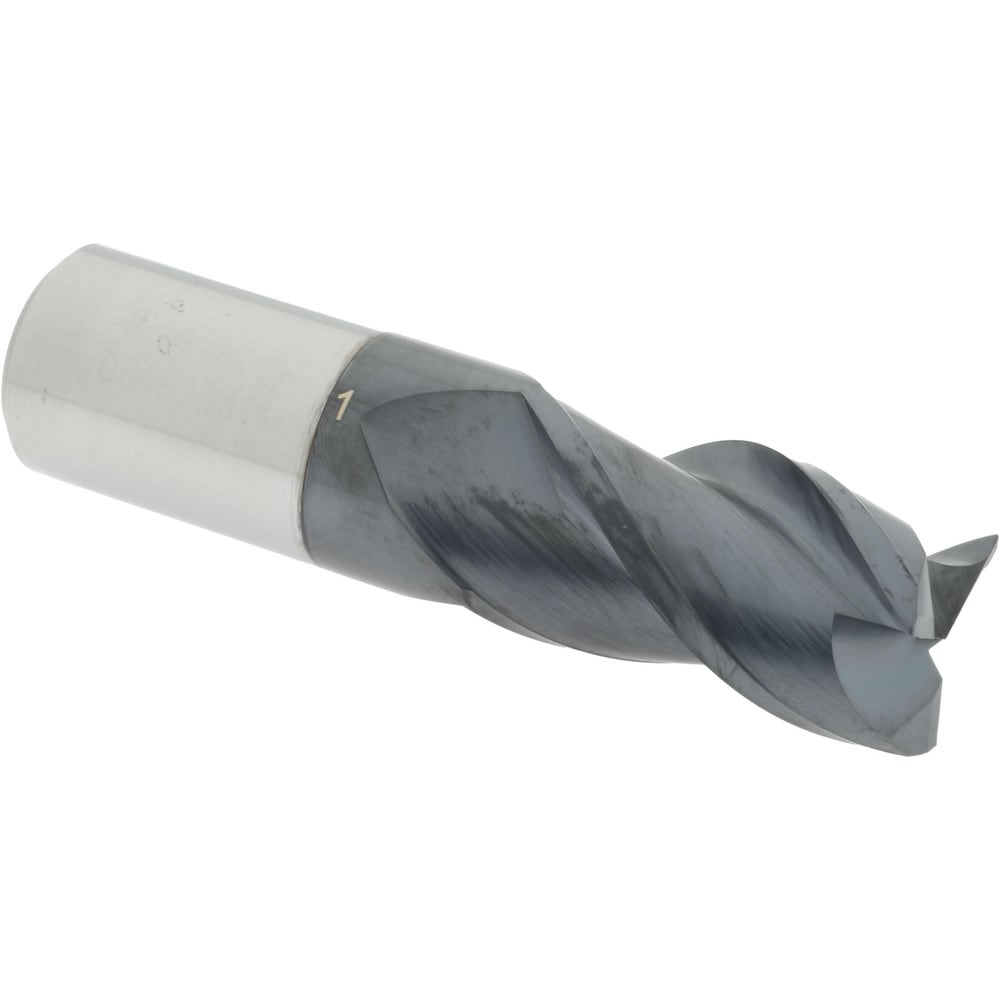 Corner Radius End Mill: 1" Dia, 1-3/4" LOC, 0.02" Radius, 3 Flutes, Solid Carbide