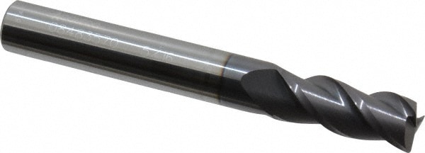 Accupro 12181998 Corner Radius End Mill: 5/16" Dia, 3/4" LOC, 0.015" Radius, 3 Flutes, Solid Carbide 