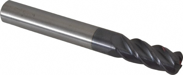 Accupro 12182513 Corner Radius End Mill: 5/16" Dia, 3/4" LOC, 0.09" Radius, 4 Flutes, Solid Carbide 