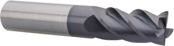 Accupro 12182638 Corner Radius End Mill: 5/8" Dia, 1-1/4" LOC, 0.01" Radius, 4 Flutes, Solid Carbide 