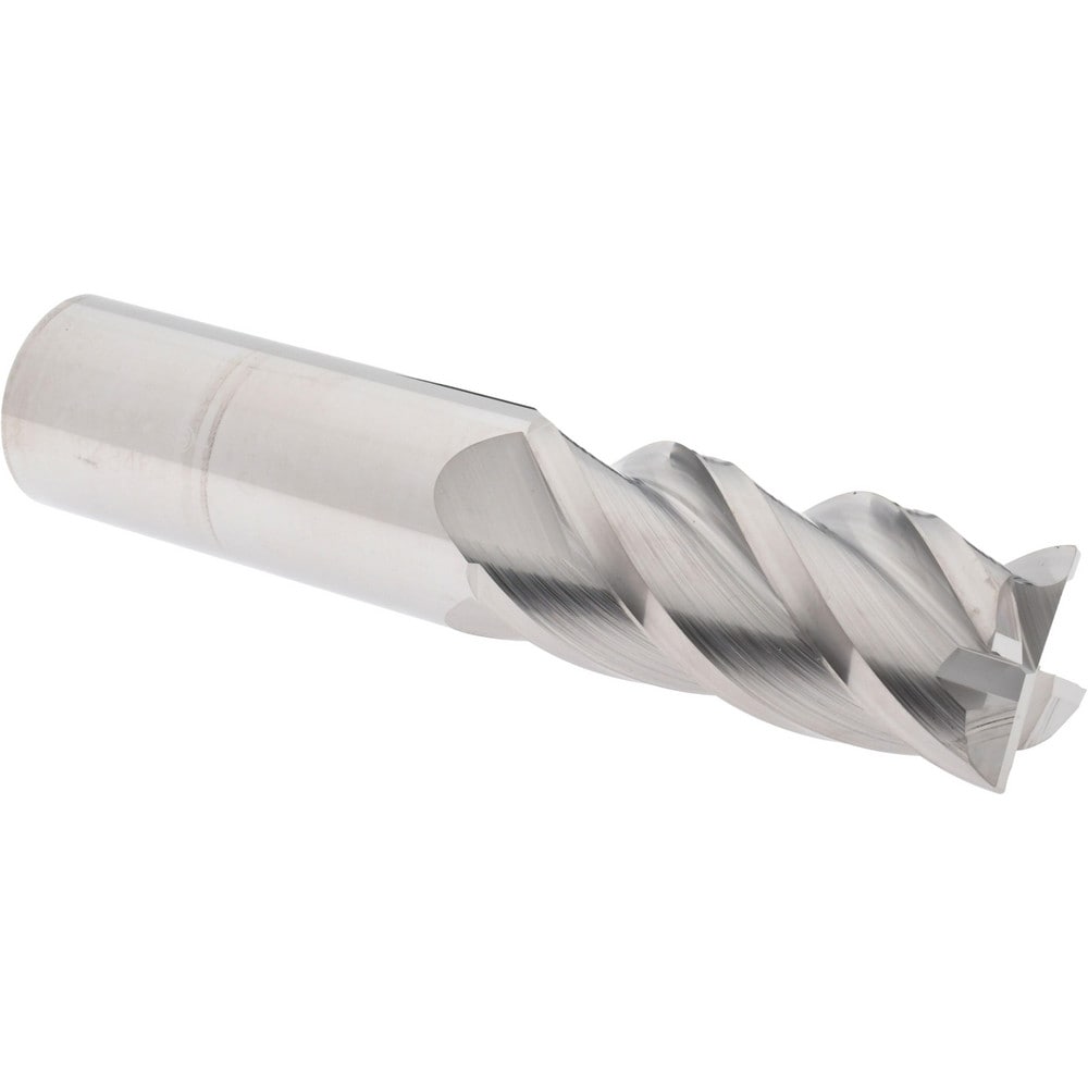 Corner Radius End Mill: 1" Dia, 2-1/4" LOC, 0.02" Radius, 4 Flutes, Solid Carbide