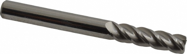 12183026 Corner Radius End Mill: 5/16" Dia, 1-1/8" LOC, 0.03" Radius, 4 Flutes, Solid Carbide  
