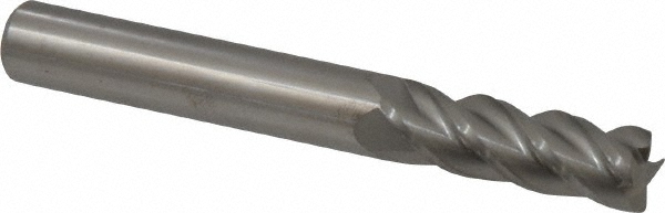 12183049 Corner Radius End Mill: 3/8" Dia, 1-1/8" LOC, 0.0100" Radius, 4 Flute, Solid Carbide  
