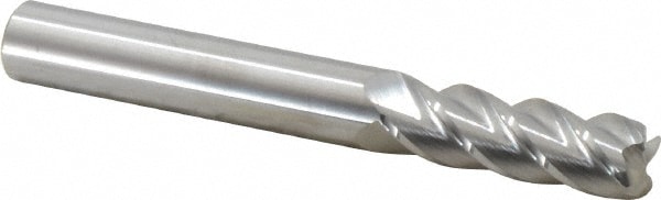 Corner Radius End Mill: 3/8" Dia, 1-1/8" LOC, 0.045" Radius, 4 Flutes, Solid Carbide