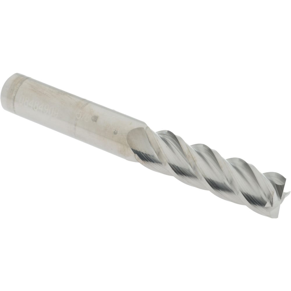 Corner Radius End Mill: 5/8" Dia, 2-1/8" LOC, 0.015" Radius, 4 Flutes, Solid Carbide