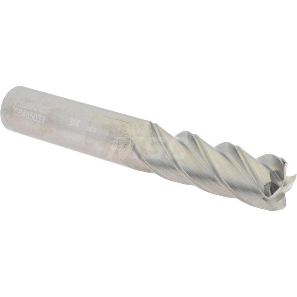 Accupro 12183140 Corner Radius End Mill: 3/4" Dia, 2-1/4" LOC, 0.09" Radius, 4 Flutes, Solid Carbide Image