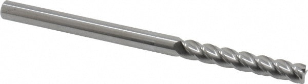 Accupro 12183226 Corner Radius End Mill: 1/4" Dia, 1-1/2" LOC, 0.01" Radius, 4 Flutes, Solid Carbide 