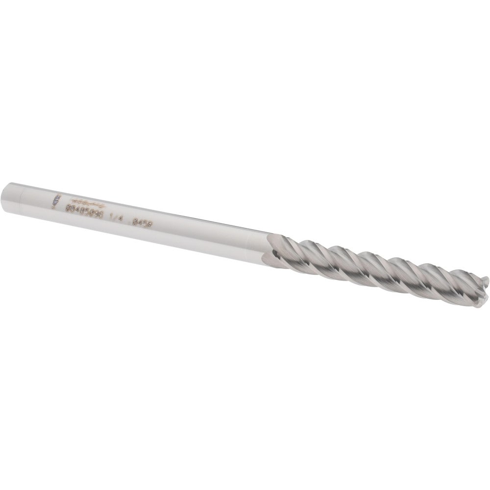 Accupro 12183230 Corner Radius End Mill: 1/4" Dia, 1-1/2" LOC, 0.045" Radius, 4 Flutes, Solid Carbide 