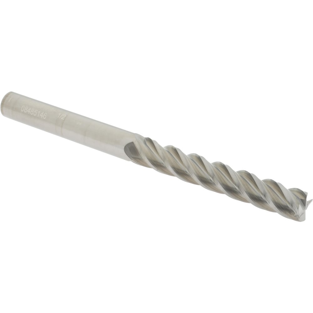 Accupro 12183307 Corner Radius End Mill: 1/2" Dia, 3" LOC, 0.01" Radius, 4 Flutes, Solid Carbide Image