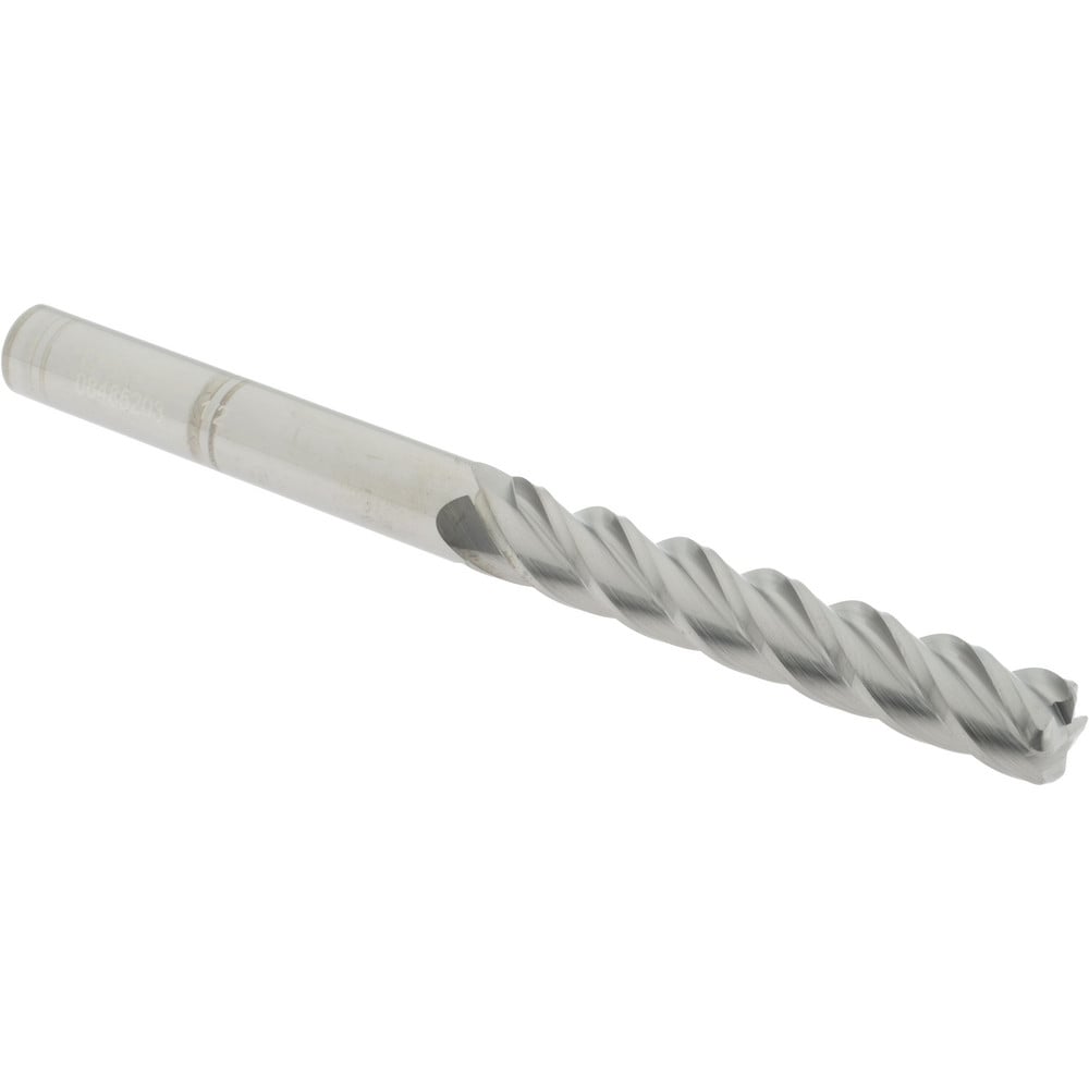 Accupro 12183314 Corner Radius End Mill: 1/2" Dia, 3" LOC, 0.09" Radius, 4 Flutes, Solid Carbide Image