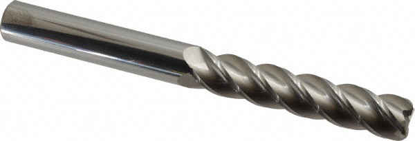 Accupro 12183343 Corner Radius End Mill: 5/8" Dia, 3" LOC, 0.06" Radius, 4 Flutes, Solid Carbide Image