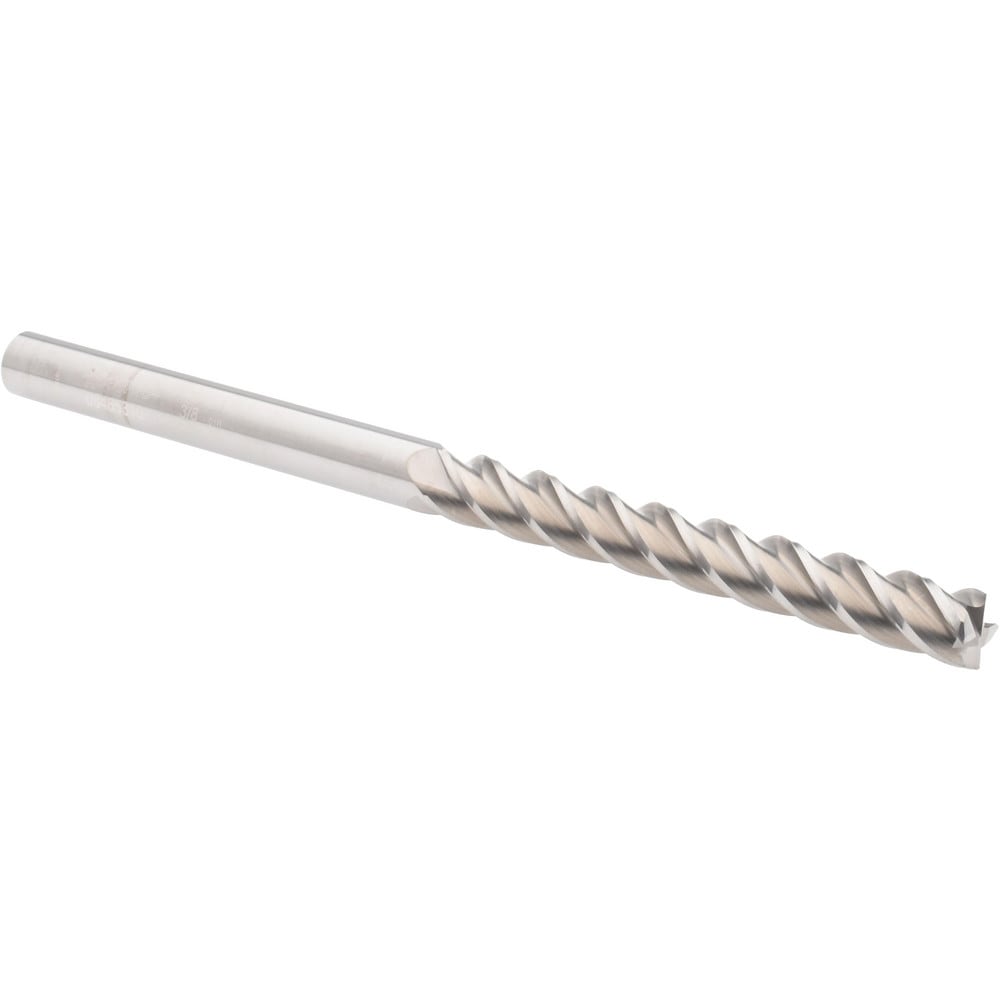 Accupro 12183745 Corner Radius End Mill: 3/8" Dia, 3" LOC, 0.01" Radius, 4 Flutes, Solid Carbide 