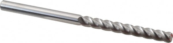 Accupro 12183746 Corner Radius End Mill: 3/8" Dia, 3" LOC, 1/8" Radius, 4 Flutes, Solid Carbide 