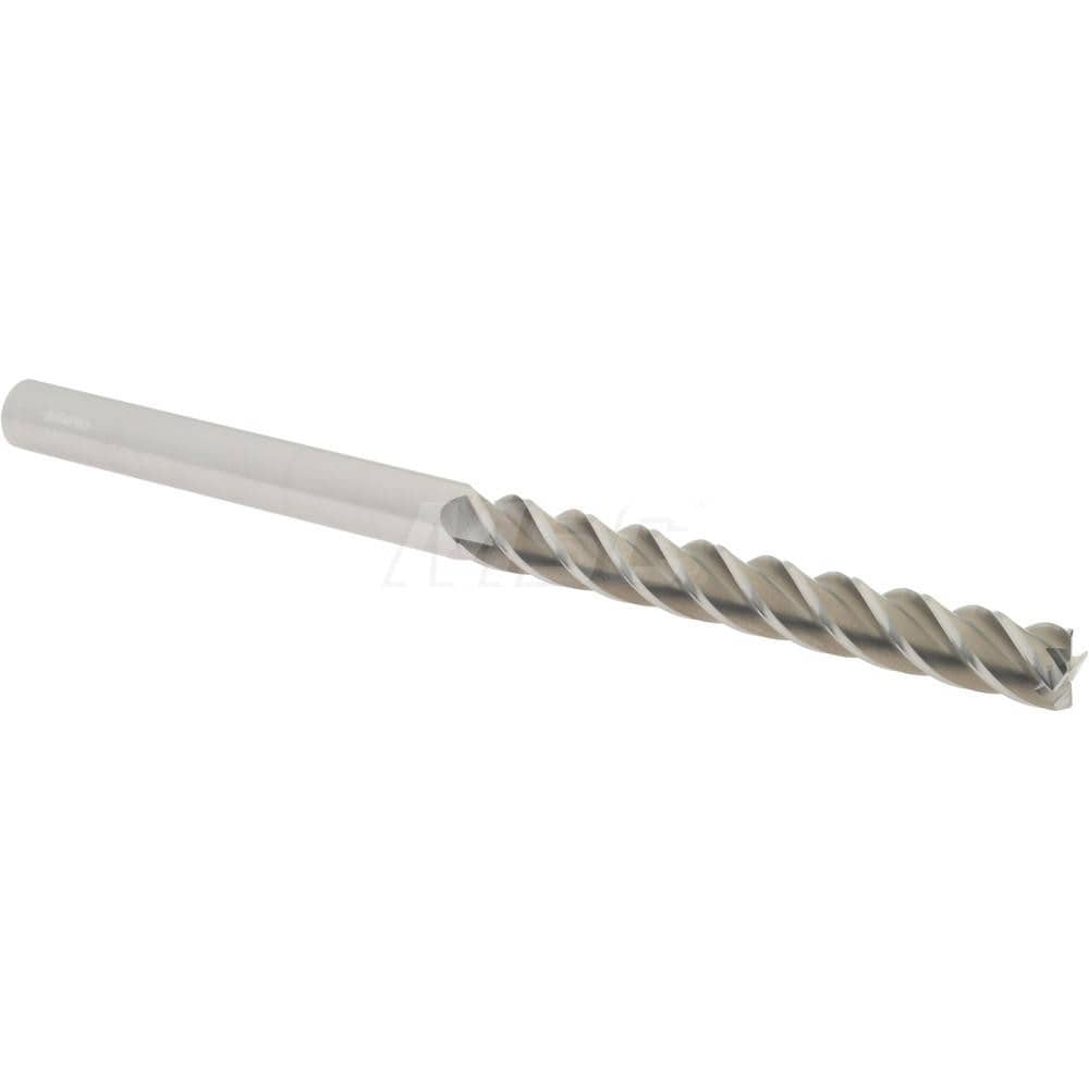 Accupro 12183747 Corner Radius End Mill: 3/8" Dia, 3" LOC, 0.015" Radius, 4 Flutes, Solid Carbide 