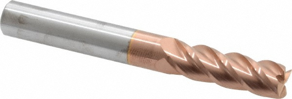 12183058 Corner Radius End Mill: 3/8" Dia, 1-1/8" LOC, 0.01" Radius, 4 Flutes, Solid Carbide  